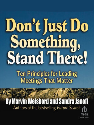 cover image of Don't Just Do Something, Stand There!